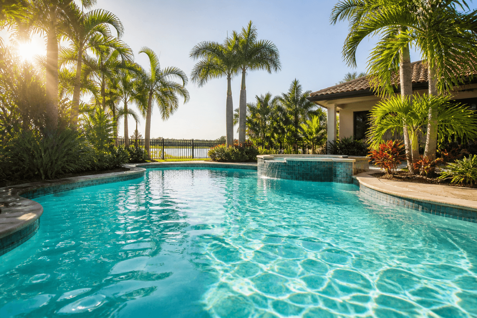 Residential pool in the Triangle region of Central Florida